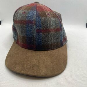 Pendleton Plaid Wool Cap with Suede Brim - new with tags